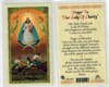 Prayer to Our Lady of Charity, laminated prayer card