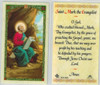 St. Mark the evangelist, laminated prayer card