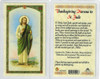 Thanksgiving Novena to St. Jude, laminated prayer card