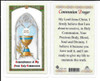 Laminated Chalice Prayer Card for Boys and Girls. In celebration of First Communion. 