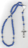 Prisoner Handcrafted Blue Plastic Bead & Cord Rosary