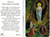 Prayer to Our Lady of Lourdes Prayer Card with Embedded Medal