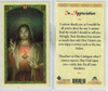 In Appreciation Laminated Holy Card Featuring Sacred Heart of Jesus