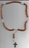 Orange Yellow Shade Flecks of Orange beads White Beads on Cord Rosary 