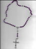 Lavender Decade, Light Pink Our Father Crystal Bead Chain Link Rosary
