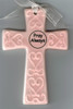 Pray Always Pink Ceramic Wall Cross