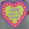 Retro Love Bears All Things Heart Shaped Wall Plaque