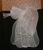 Wire and Sheer Net Standing Angel with Trumpet