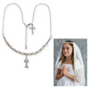 First Communion Pearl/Pink Crystal necklace