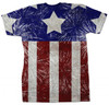 American Flag Graphic Poly T Shirt