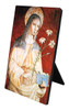 St. Clare (Red) Vertical Desk Plaque