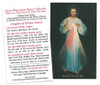 Inexpensive Divine Mercy Chaplet Prayer Card, black background Vilnius Image, English