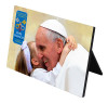 Pope Francis embracing Child Commemorative Visit Desk Plaque