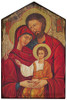 Holy Family Icon Rustic Wood Plaque