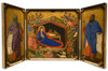Nativity Icon with Isaiah & Ezekiel Triptych Plaque