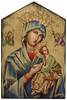 Our Lady of Perpetual Help (Gold) Rustic Wood Icon Plaque