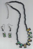 Metallic Necklace and Earrings