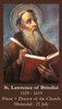 Saint Lawrence of Brindisi prayer card with quote from saint