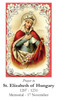 Saint Elizabeth of Hungary compassion for the poor prayer card