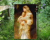 L'Innocence Outdoor Garden Flag Featuring Blessed Mother Baby Jesus and Lamb