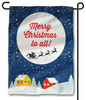 Merry Christmas to All With Flying Sleigh Outdoor Garden Flag