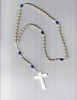 Grey/Tan Rosary with Black and Blue Beads