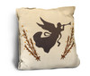 Angel with Trumpet Rustic Pillow