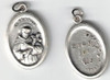 Saint Francis of Assisi Silver Oxidized Medal