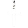 2 1/4" Nickel Cross on a Black Cord