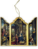 Adoration of the Infant Jesus Triptych Wood Ornament