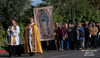 Tilma in procession for NOVENA INTERCONTINENTAL GUADALUPANA 