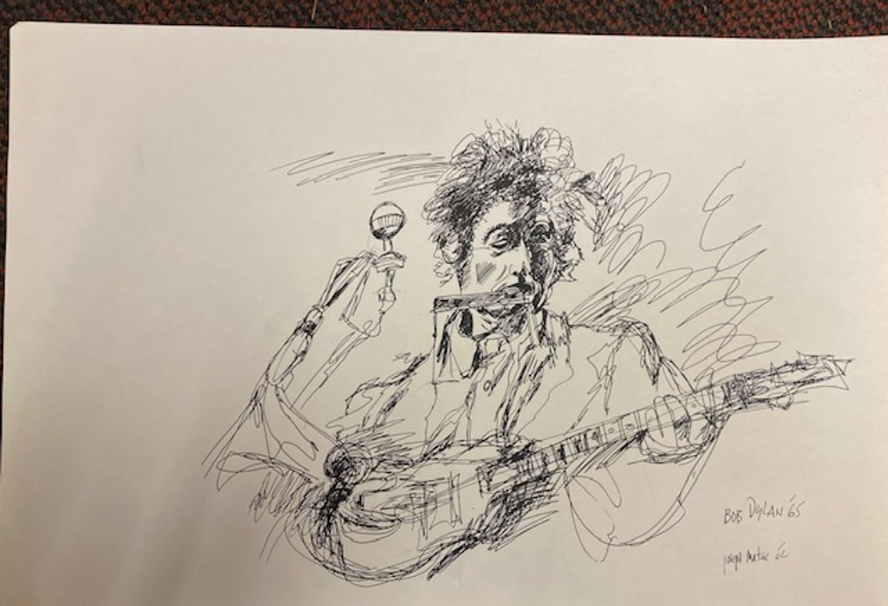 Bob Dylan sketch by Joseph Matose 11"x 16.5"