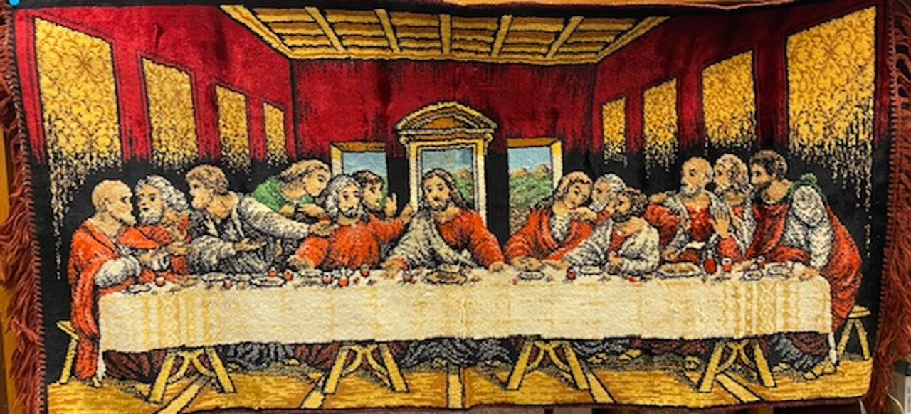 Vintage Last Supper Tapestry/Wall Hanging 39"x 18.5"