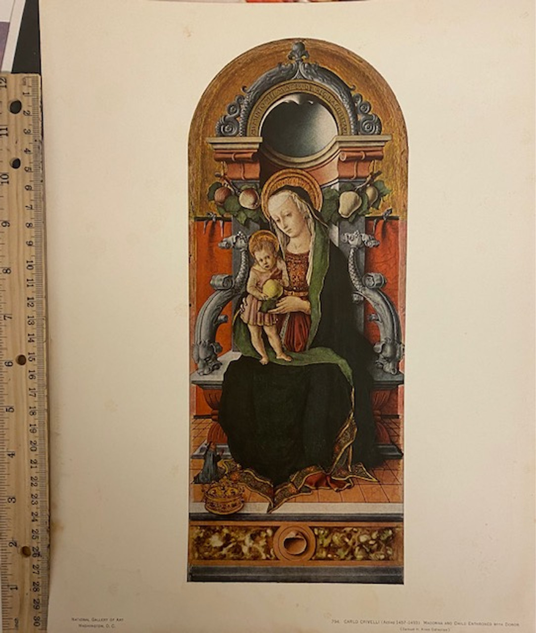 Vintage Poster - Madonna and Child Enthroned by Carlo Crivelli