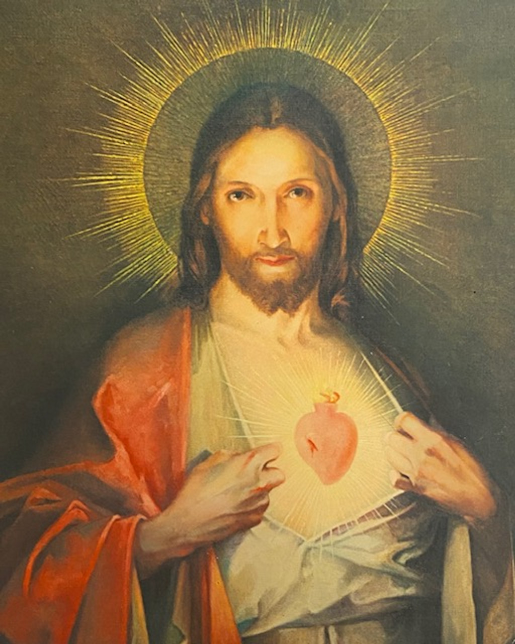 8"x 10" Vintage poster of Enthronement of The Sacred Heart in the Home