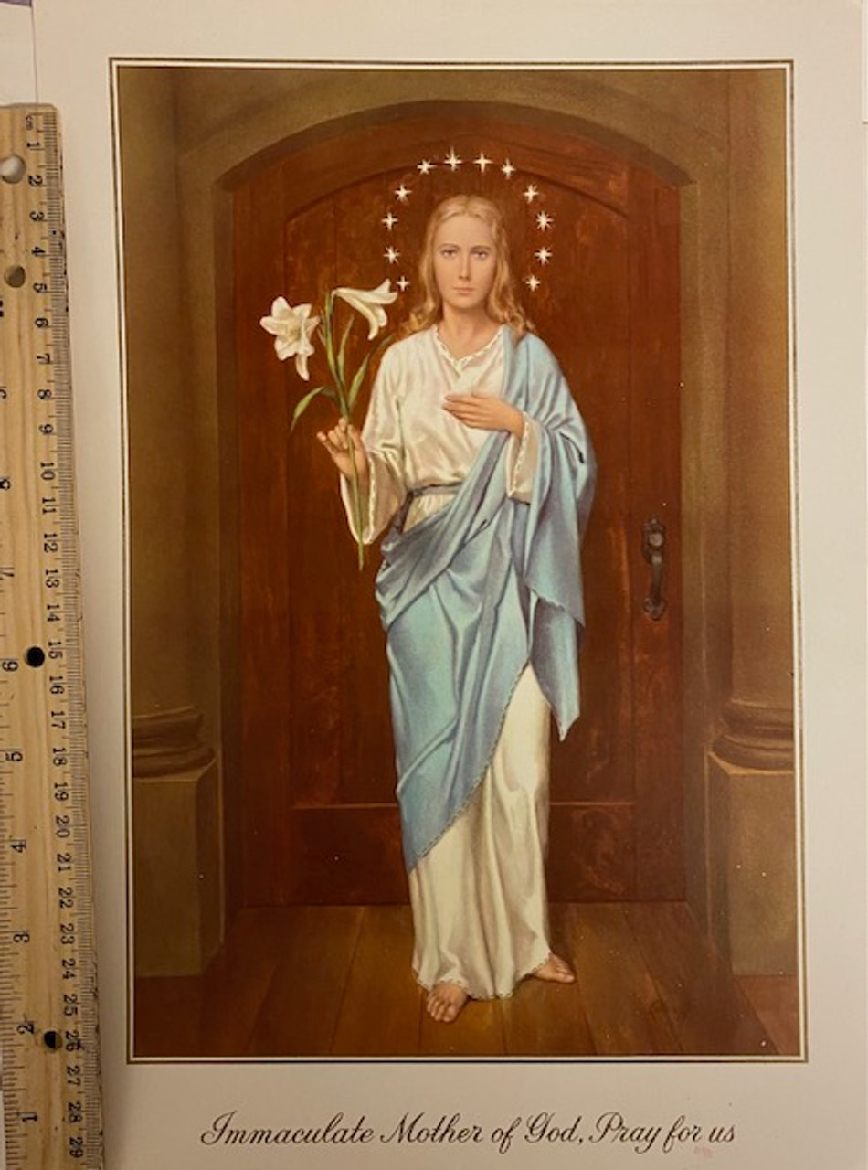 Vintage Poster - Immaculate Mother of God, Pray for us