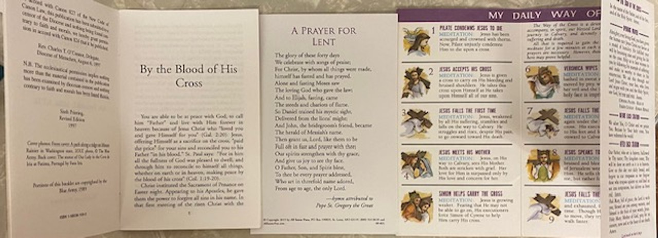 Set of 3 Lenen Prayer Aides - Booklet of Confession, Way of the Cross, Holy Card