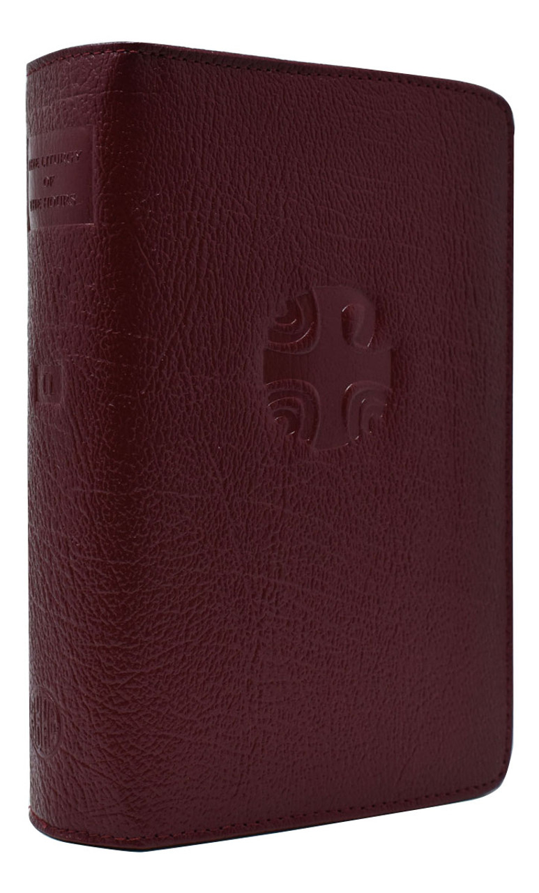 Leather Zippered Breviary Cover for Volume 2 of the Four Volume Breviary, Lent and Easter Volume--Red