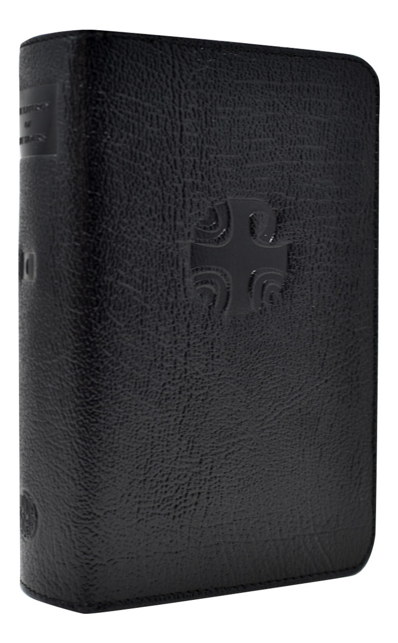 Zippered Black Leather Cover for Standard Size Breviary--Volume 1 (Advent, Christmas Season) 