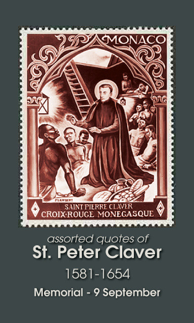 St. Peter Claver prayer card