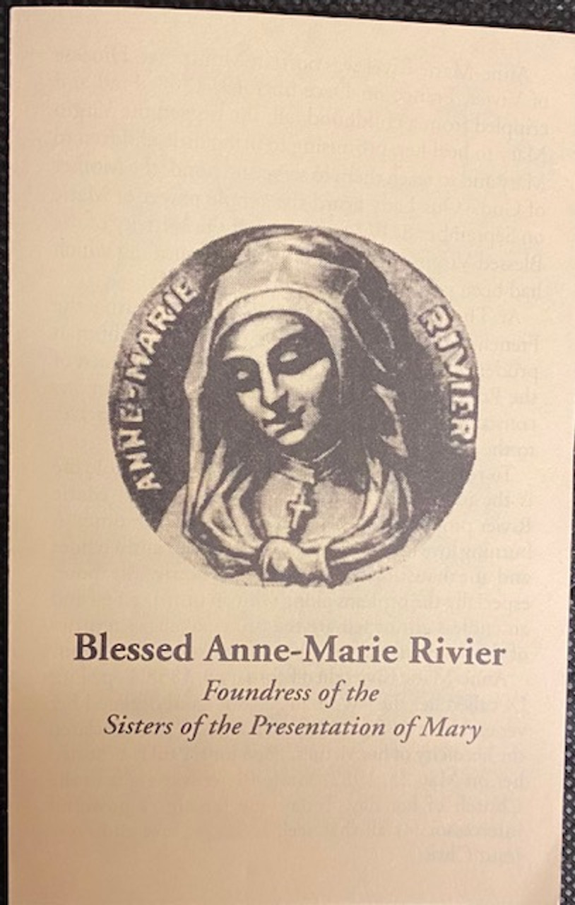 Blessed Anne-Marie Rivier Prayer pamphlet