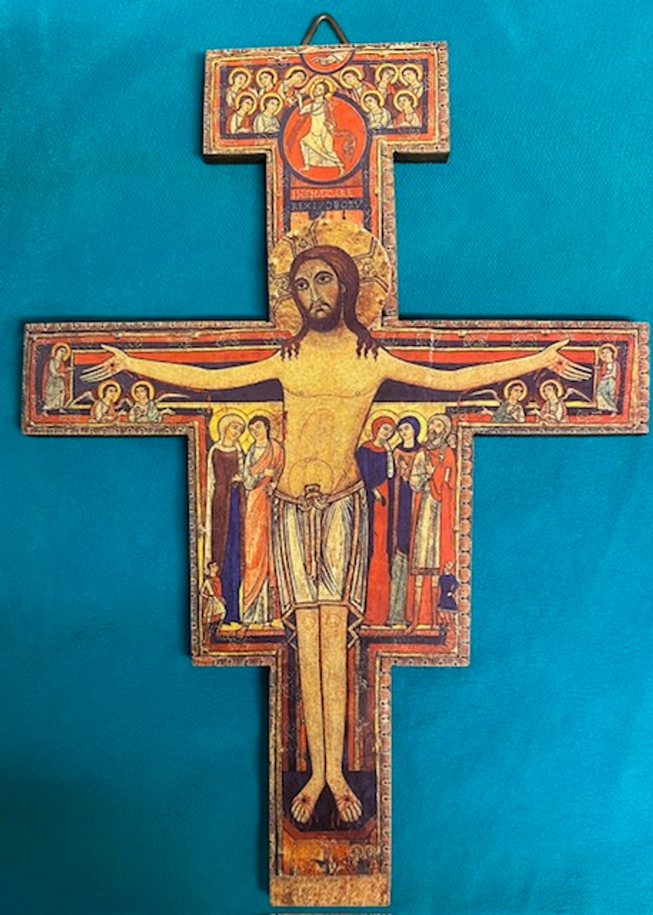 5" San Damiano Wood Wall Crucifix