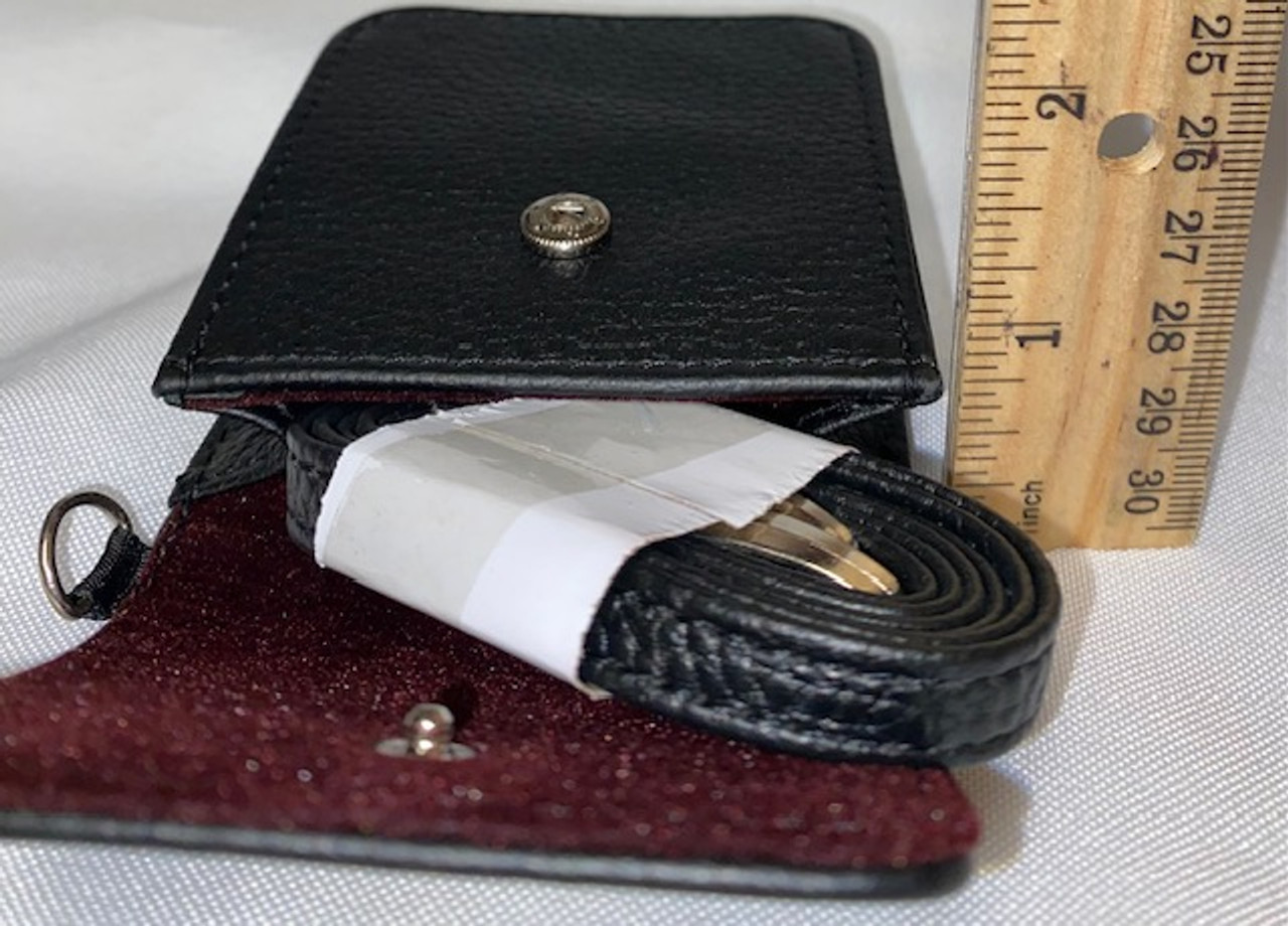 Genuine Grained Leather IHS Pyx Case with 42" Removable Strap