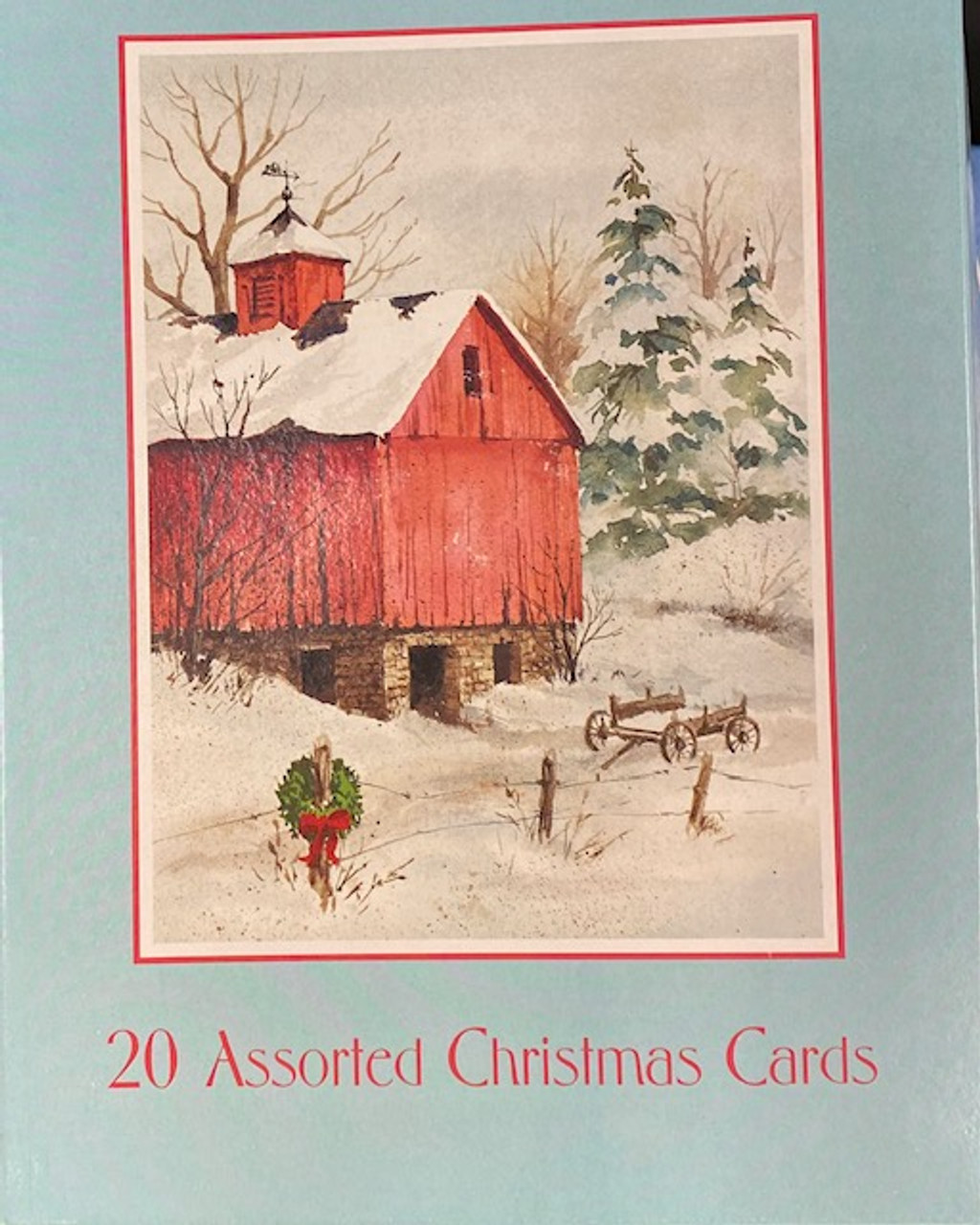 Unused in Original Box! 20 Assorted Vintage Christmas Cards - White Christmas