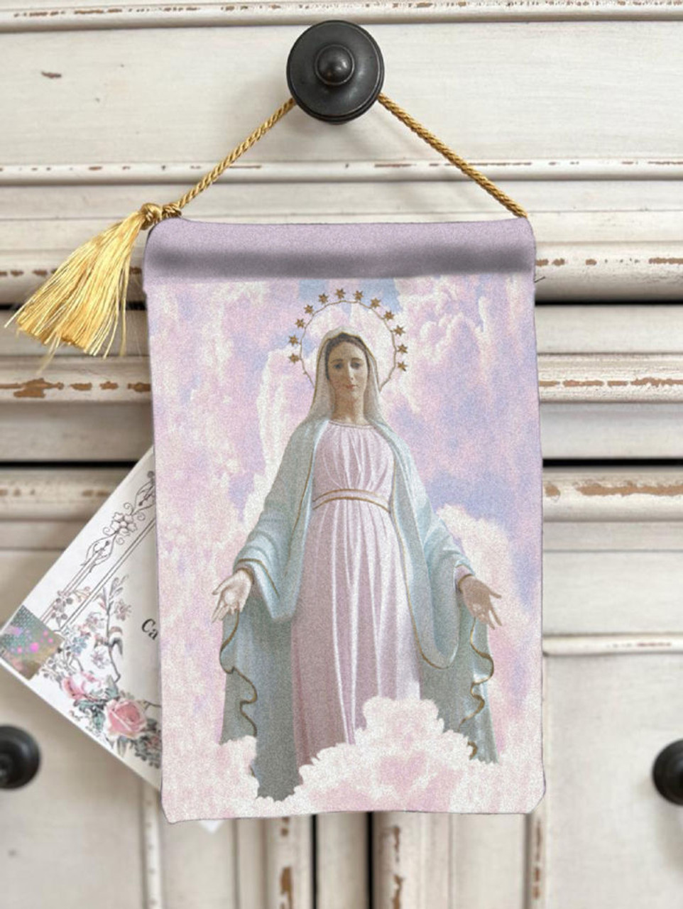 Velvet Blessing Pouch - Medjugorje / Our Lady of Peace