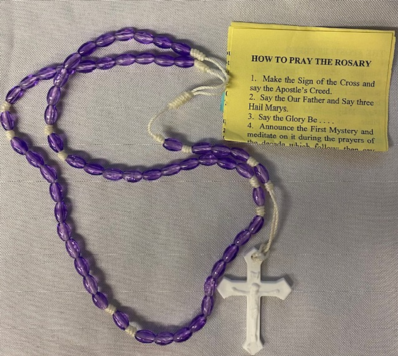 Purple Rosary - Plastic Beads