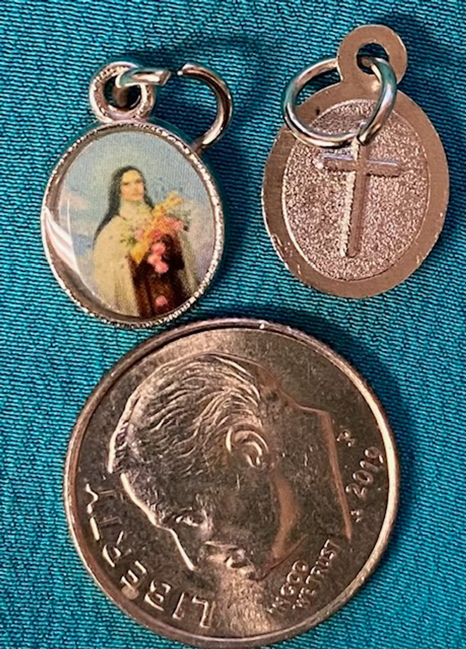 Tiny Colorful Medal - St. Therese