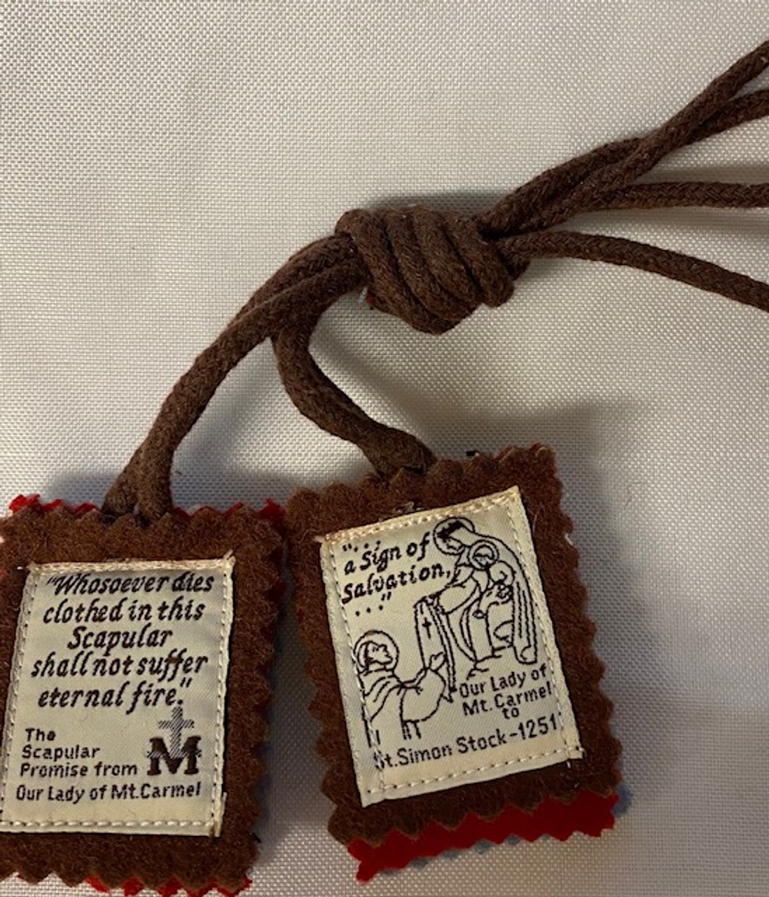 5 Fold Scapular on Sturdy Brown Cord