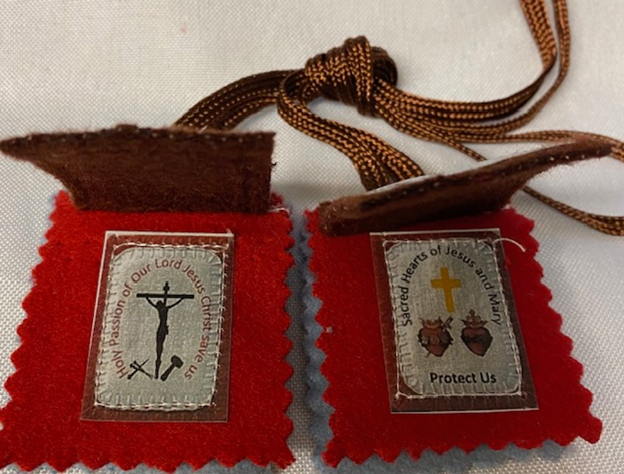 5 Fold Scapular on Nylon Brown Cord