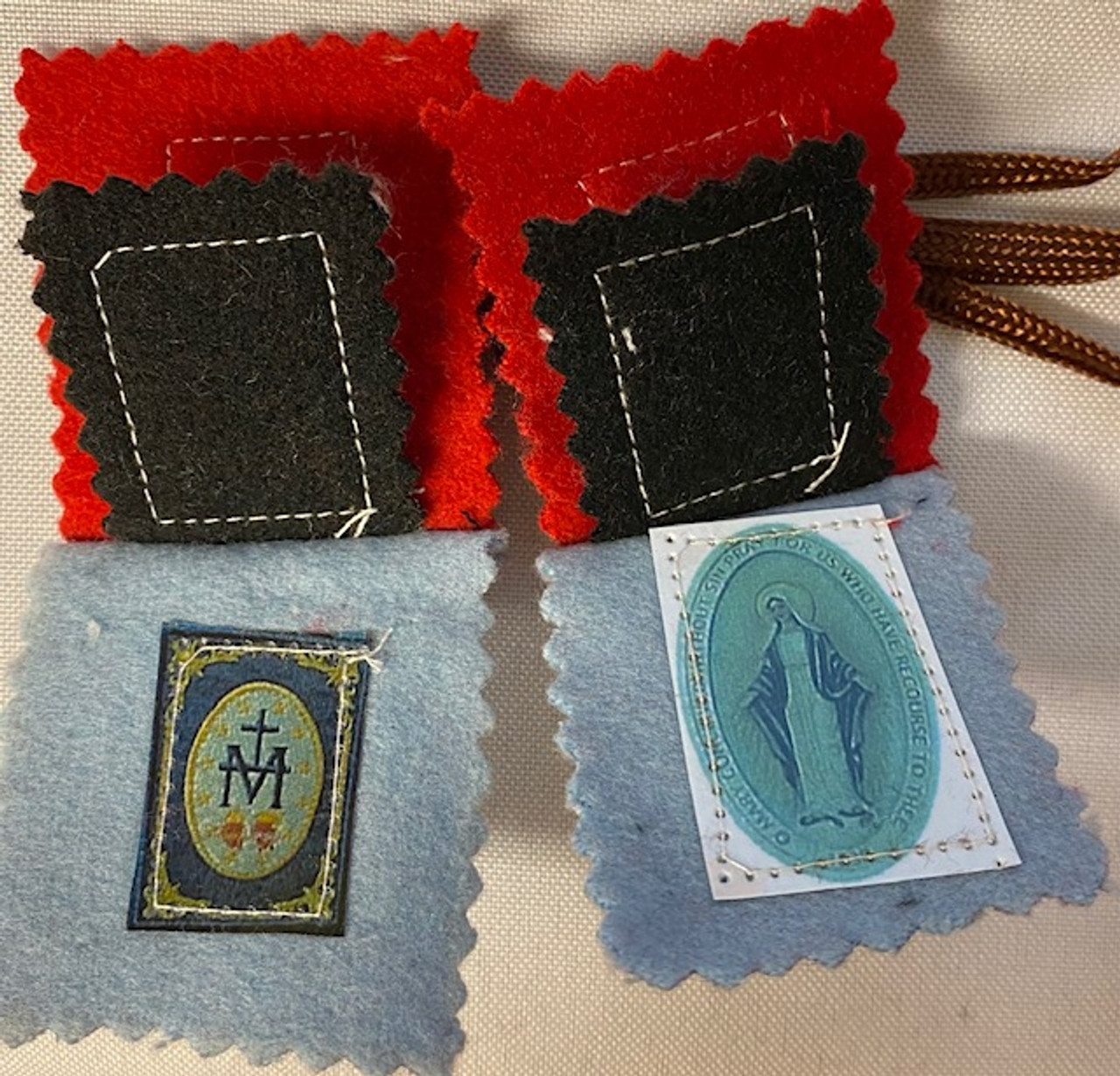 5 Fold Scapular on Nylon Brown Cord